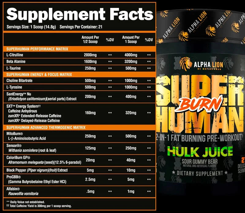 Alpha Lion SuperHuman Burn